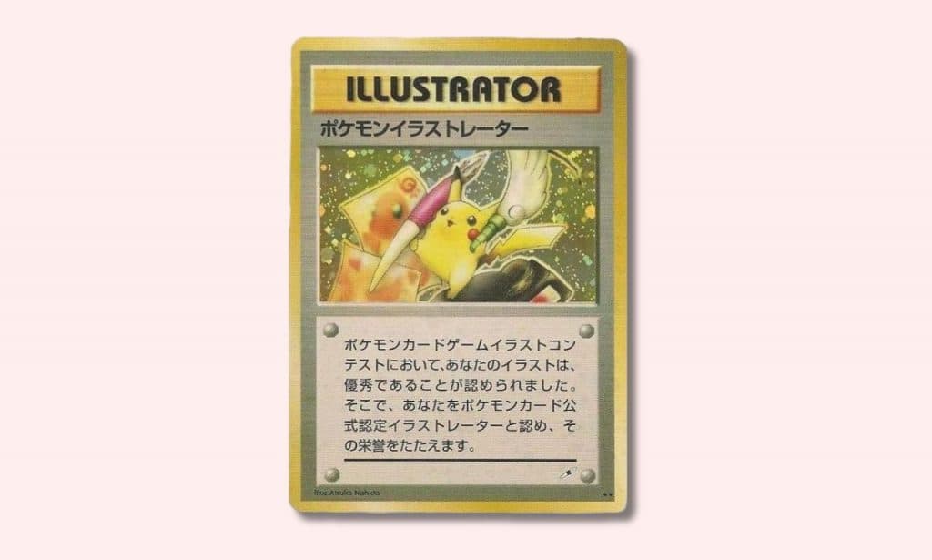 Illustrator Pikachu Pokemon card.