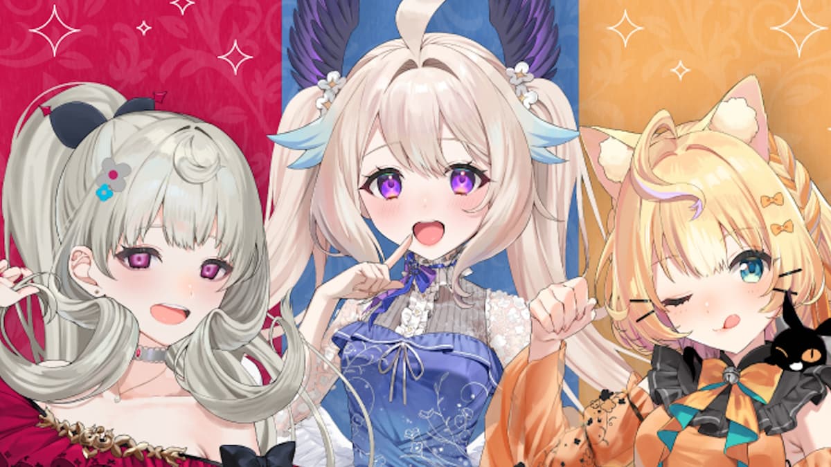 Nijisanji 2nd Gen Ethyria VTuber wave's three members celebrating anniversary.