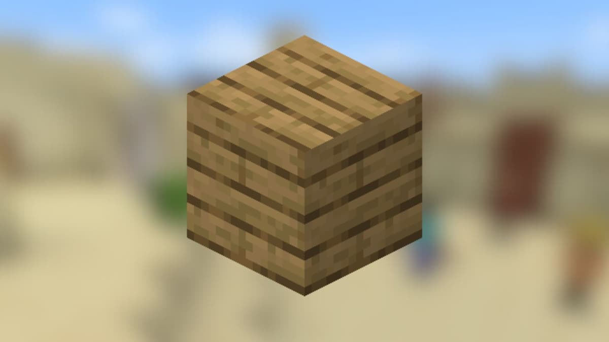 A custom image of Wood Planks in Minecraft.