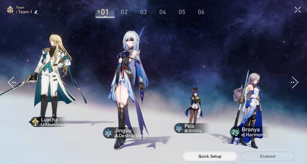 A screenshot from the game Honkai Star Rail