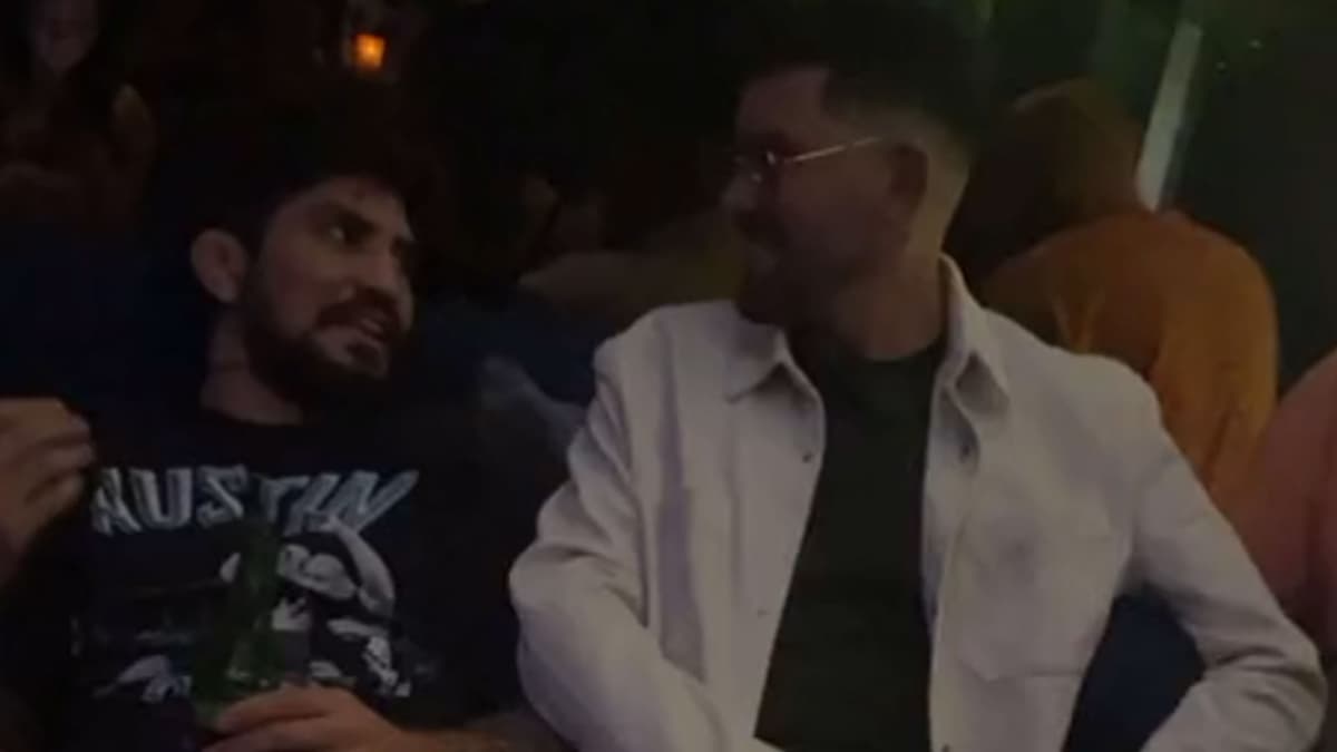 Dillon Danis sat in cocktail bar