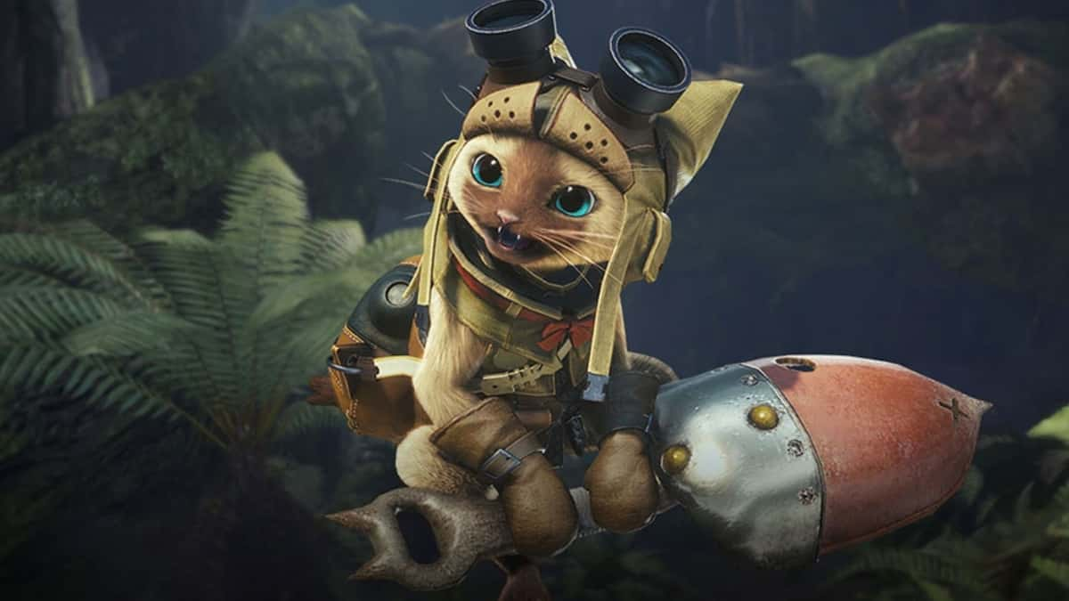 Monster Hunter Palico in a forest