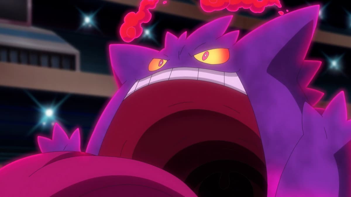 Gengar's Gigantamax form in Pokemon anime