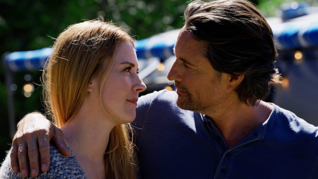 Alexandra Breckenridge and Martin Henderson as Mel and Jack in Virgin River on Netflix