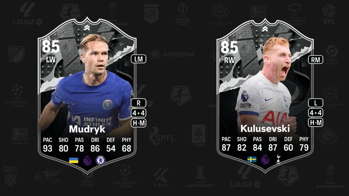 Mudryk and Kulusevski in EA FC 24