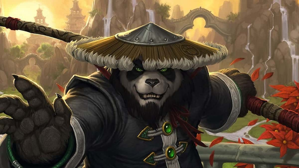 A monk wields a staff in World of Warcraft (Trading Post story) War Within