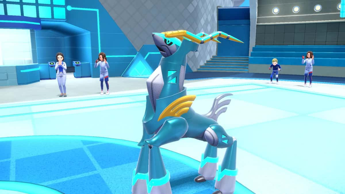 Screenshot of Iron Crown in Pokemon Scarlet and Violet's Indigo Disk DLC