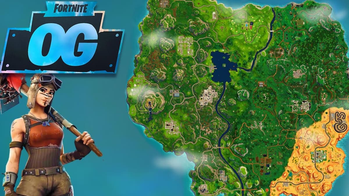 Fortnite OG map landing spots header