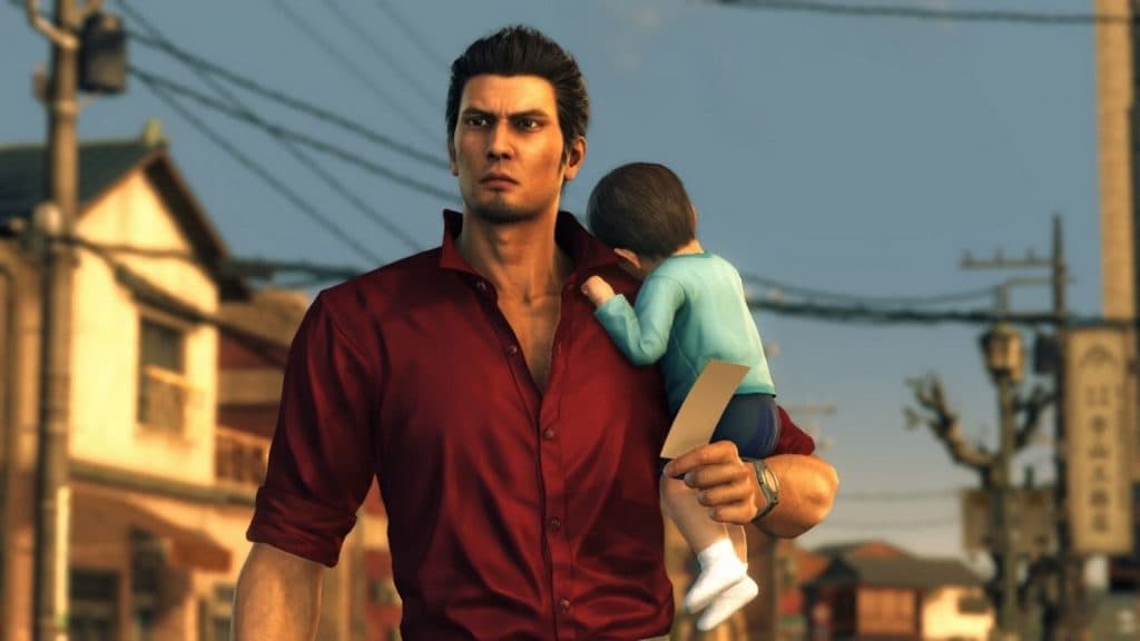 Kiryu with Haruto in Yakuza 6