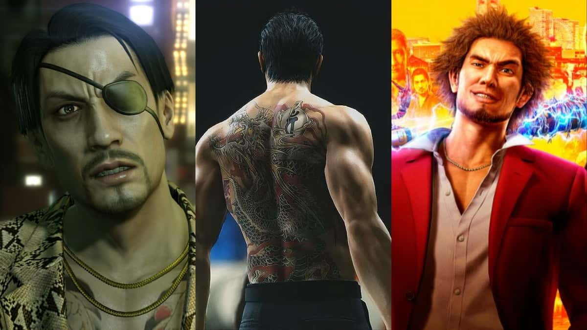 Majima, Kiryu and Ichiban in Yakuza games