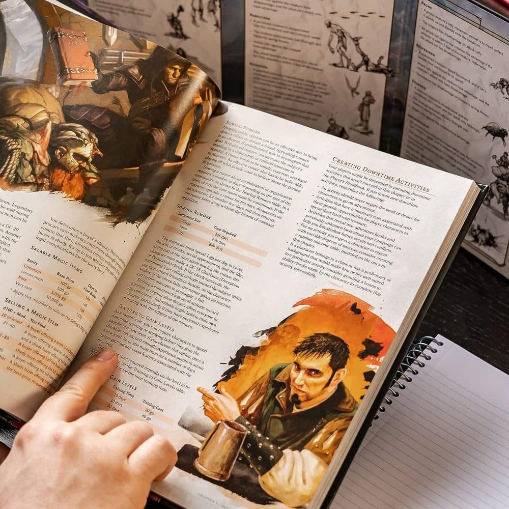 Pages of D&D DM's guide