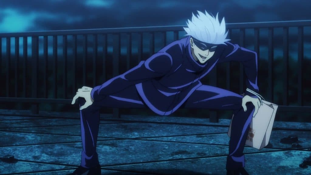 A still of Gojo from Jujutsu Kaisen