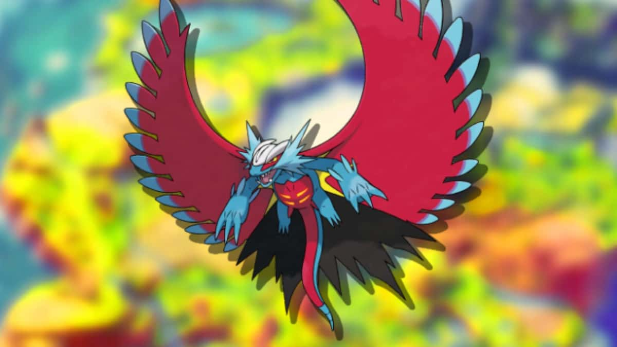 Draconic Pokemon soaring above Paldea Pokemon Region