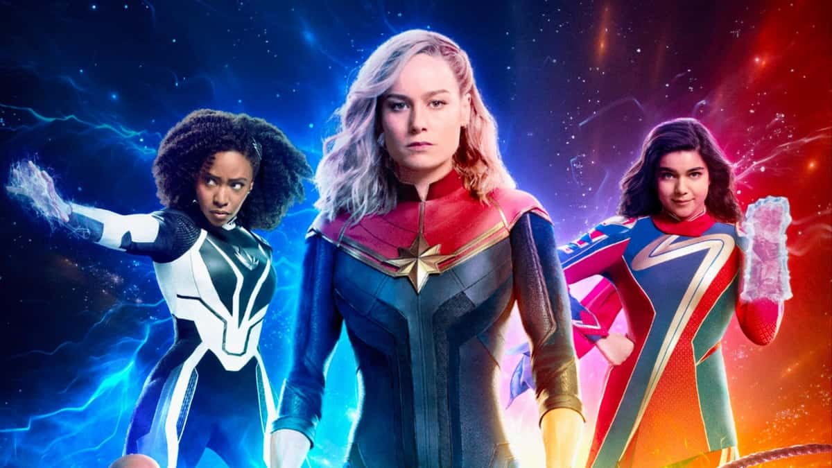 Monica Rambeau, Carol Danvers, and Kamala Khan in The Marvels