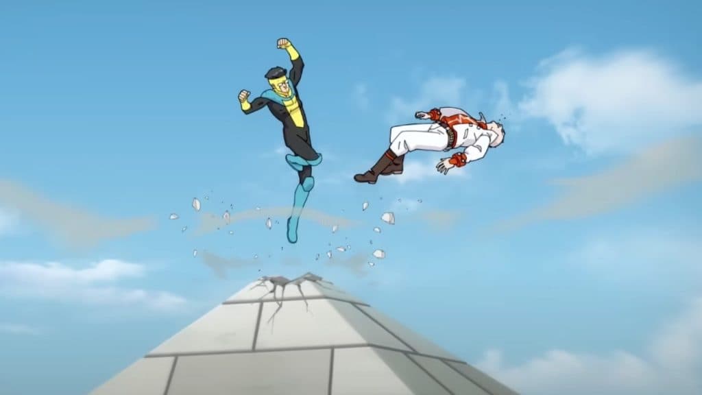 Mark against Doc Seismic in Invincible Season 2 Episode 2