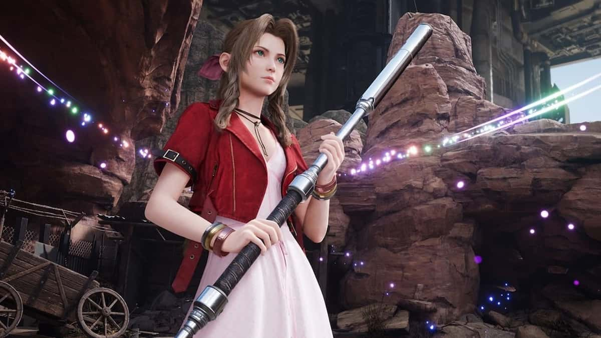 Aerith using magic in Final Fantasy VII Rebirth