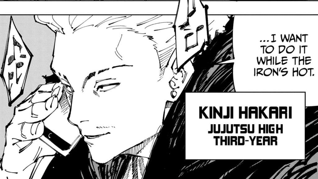 A Jujutsu Kaisen manga panel featuring Hakari