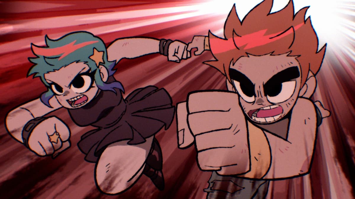 Scott and Ramona in Scott Pilgrim Takes Off anime