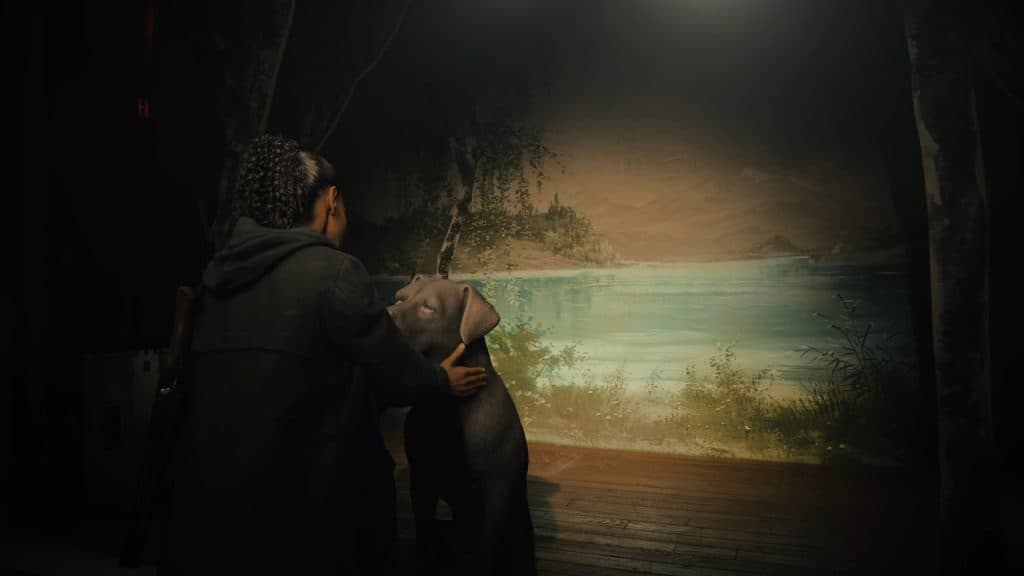 Petting Mayor Setter in Alan Wake 2