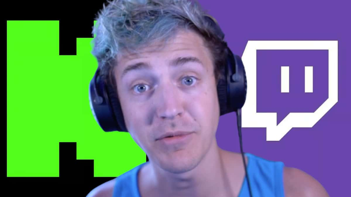 ninja with kick and twitch logos