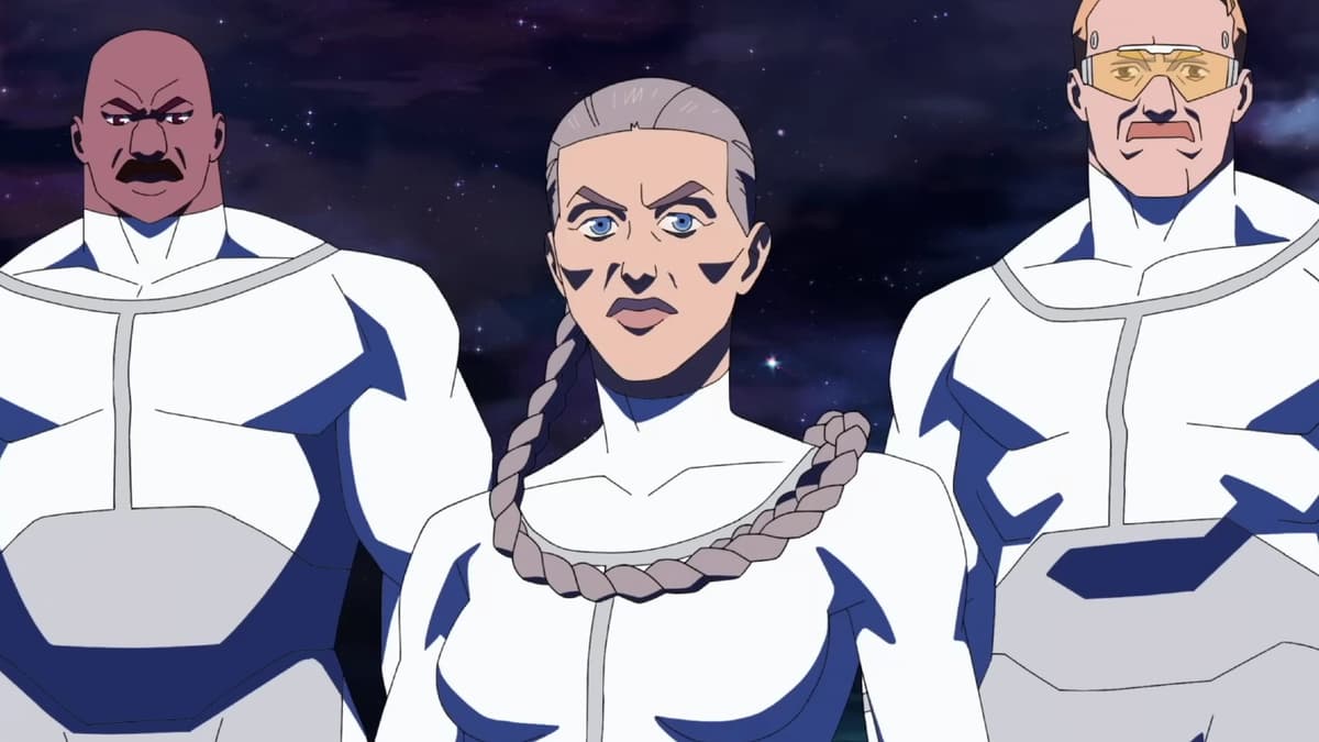 The three Viltrumites in Invincible Season 2 Episode 3