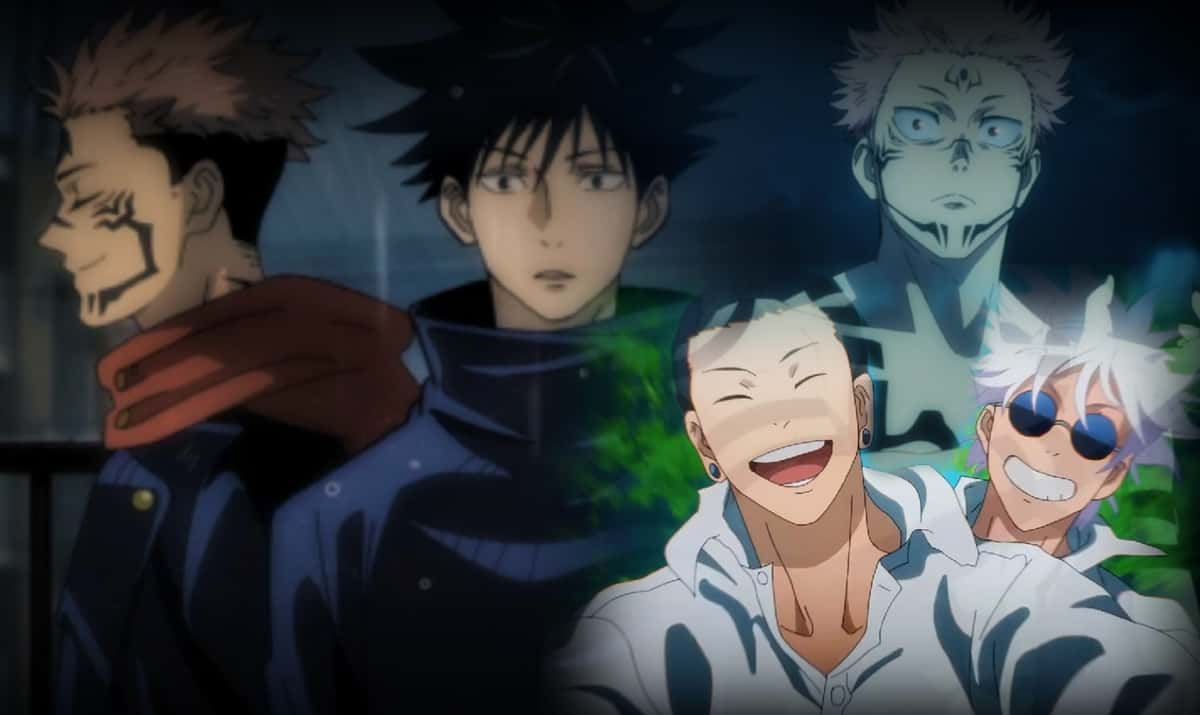 Jujutsu Kaisen's Itadori, Megumi, Geto, Gojo and Sukuna