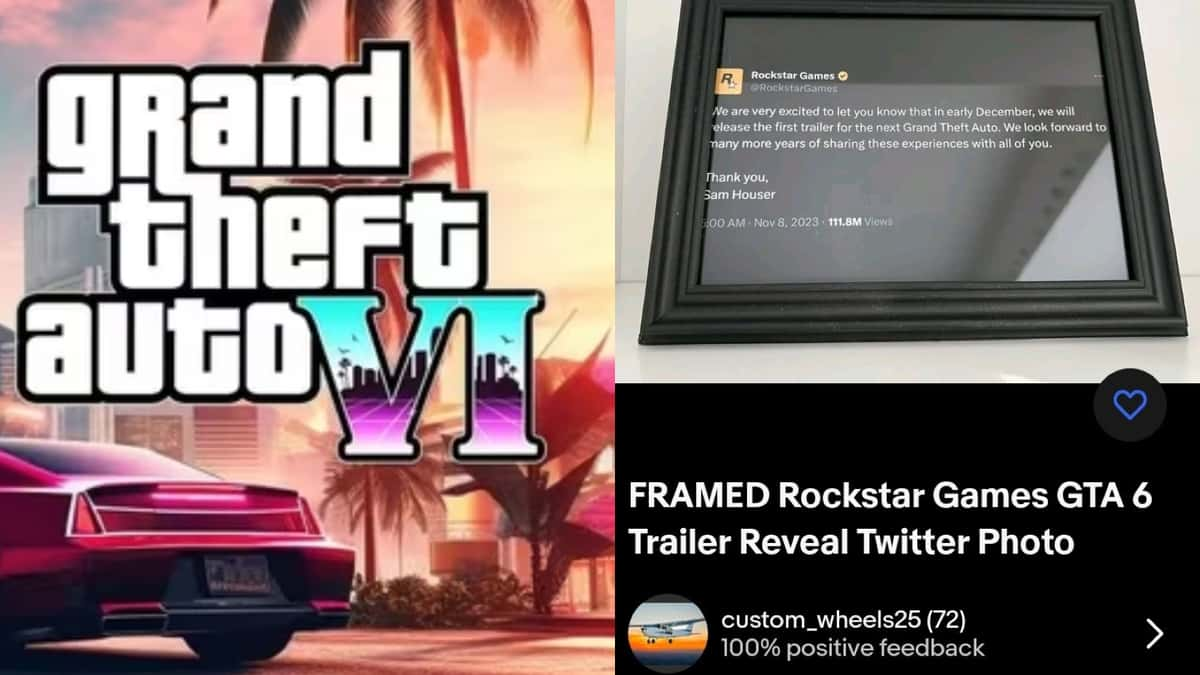 GTA 6 fans sell framed tweet