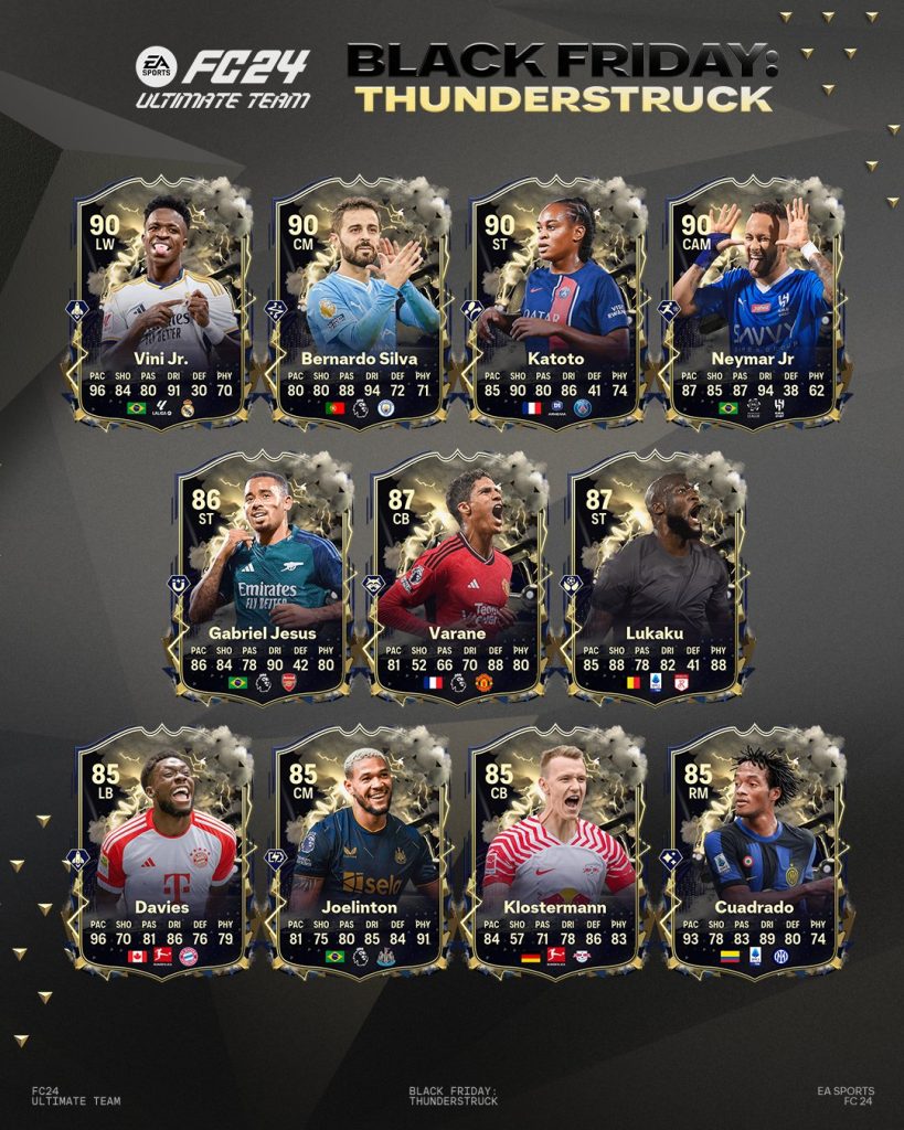 EA FC 24 Thunderstruck Black Friday Promo: Full Team Revealed, Upgrade ...