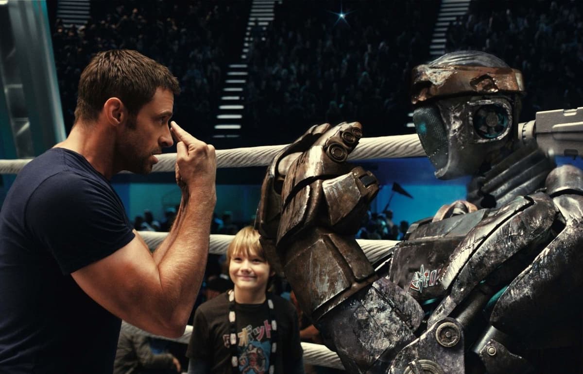 Hugh Jackman in Real Steel, currently on Netflix.