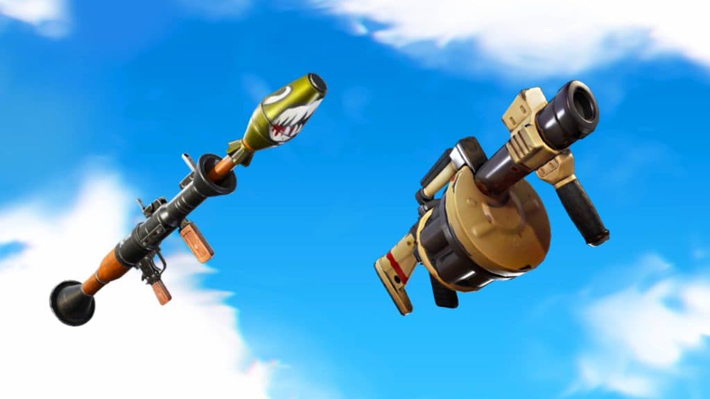 Fortnite OG Rocket Launcher and Grenade Launcher in Chapter 1 Season 1.