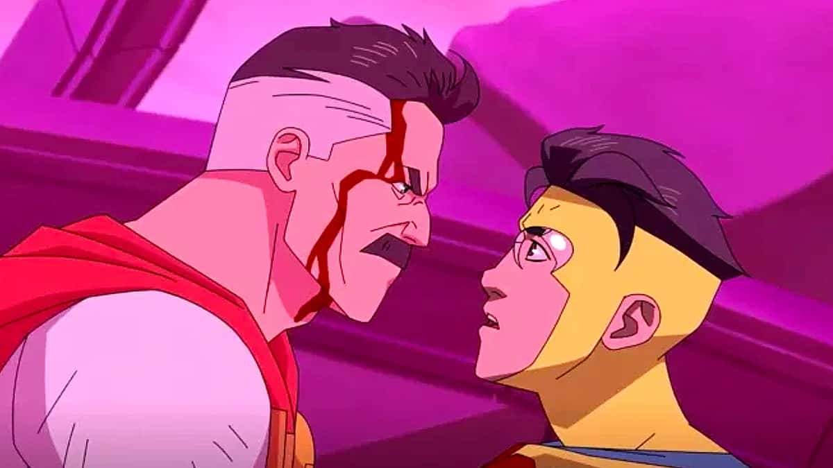 Omni-Man and Mark in Invincible Season 2 Episode 4