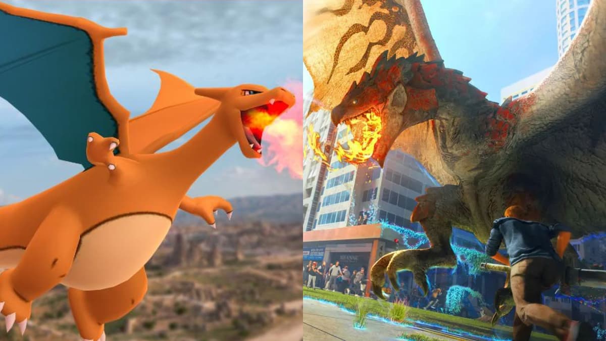 Pokemon Go Charizard and Monster Hunter Now