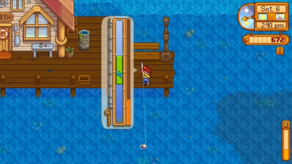 Catching Pufferfish  in Stardew Valley