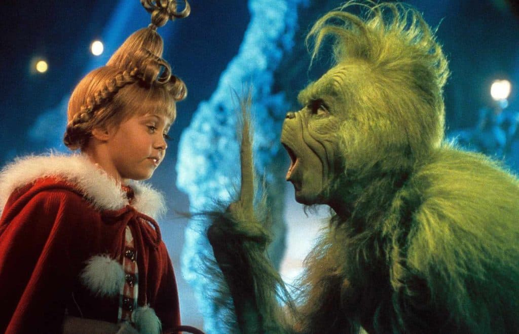 Jim Carrey and Taylor Momsen in How the Grinch Stole Christmas