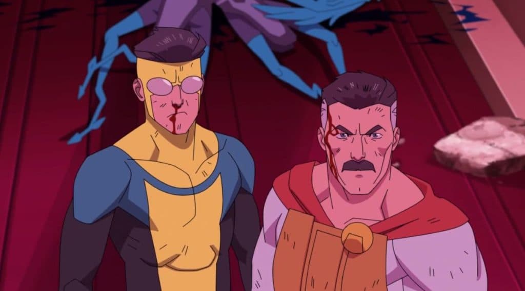 Mark and Omni-Man in Invincible Season 2