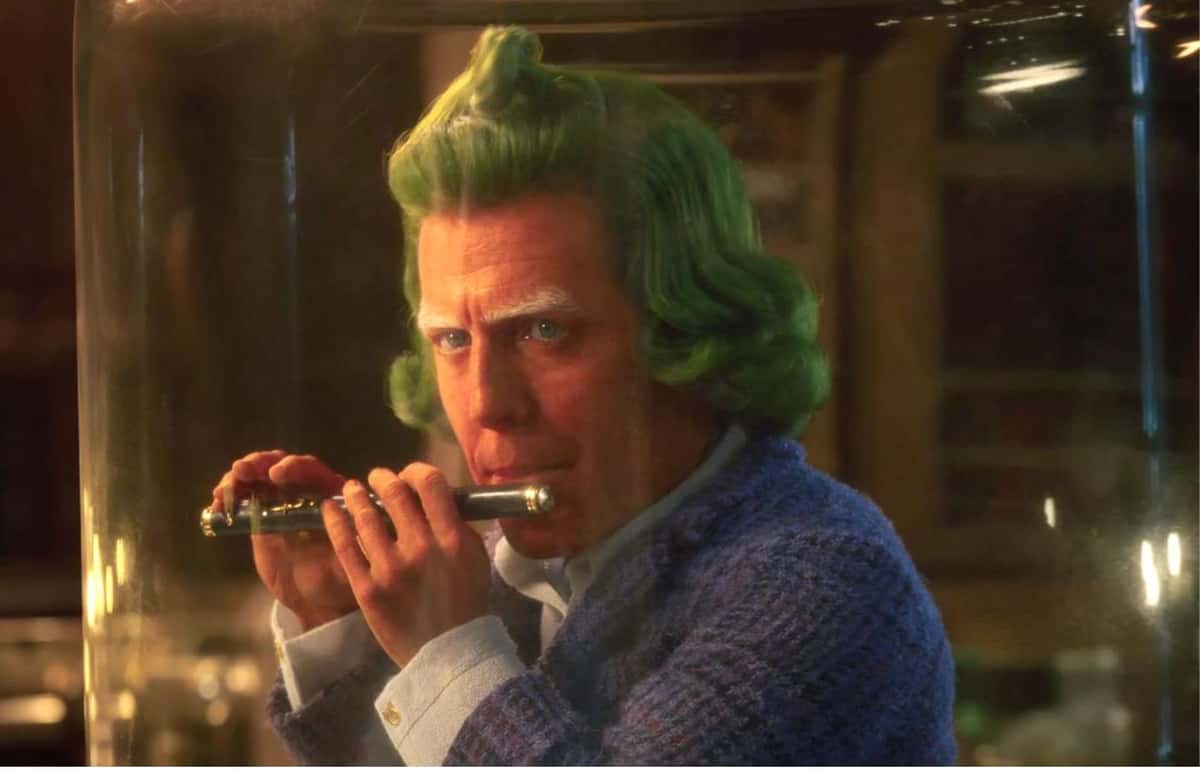 Hugh Grant's Oompa Loompa in Wonka