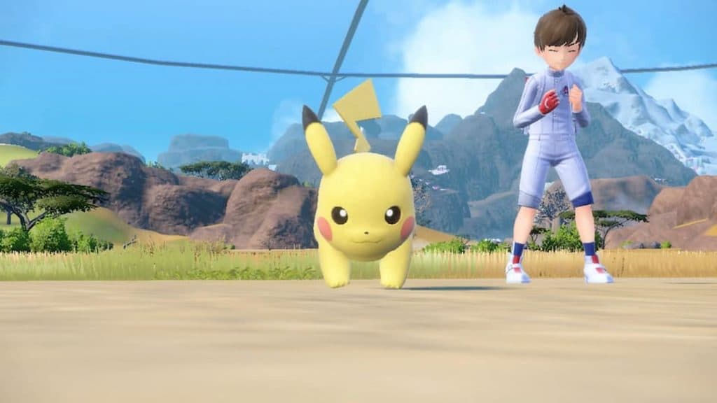 Pikachu running using Synchro power in Pokemon Scarlet & Violet