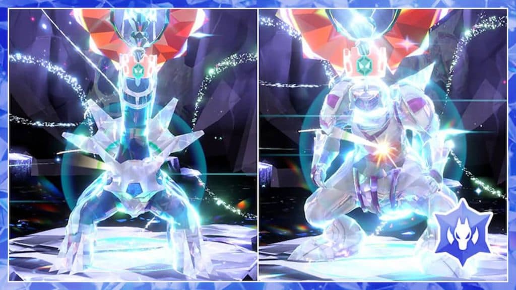 The legendary Pokemon Dialga and Palkai appear in Tera Raid battles