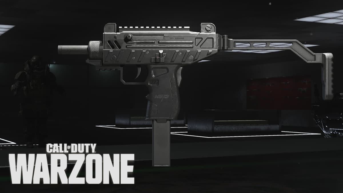 WSP Swarm SMG with Warzone logo.