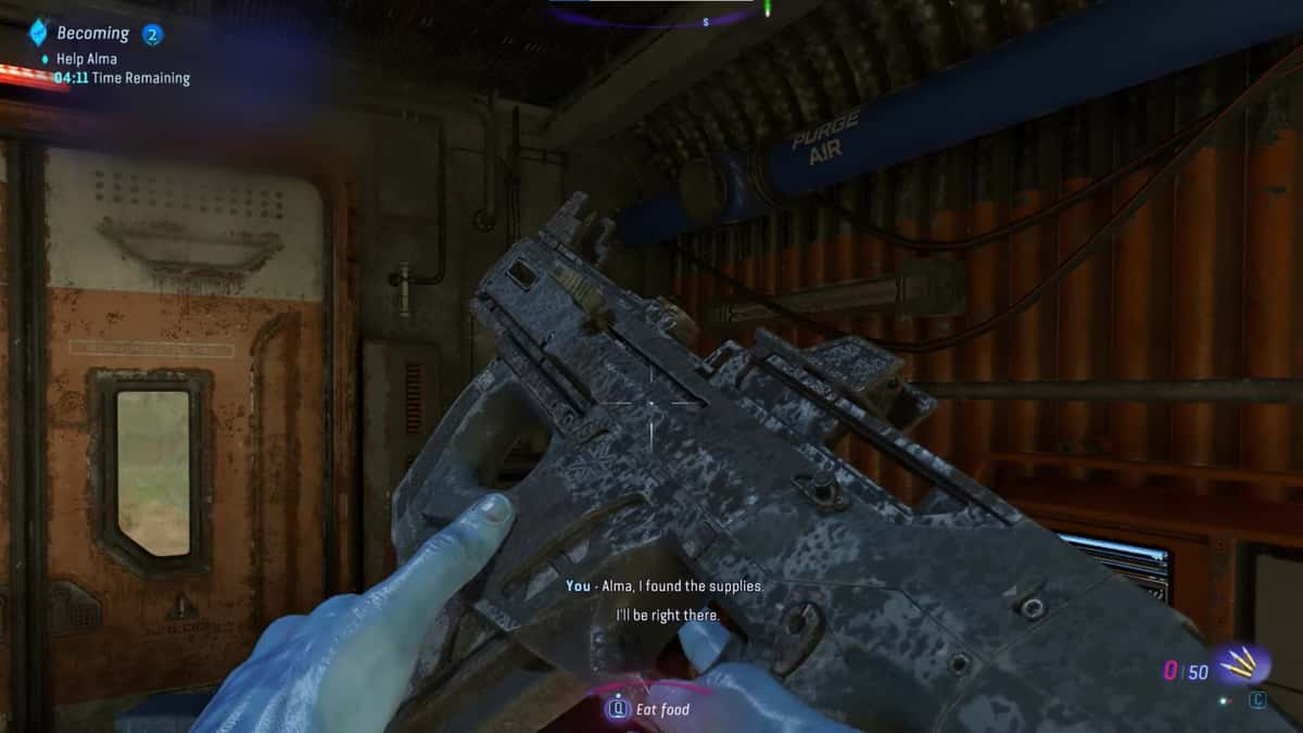 An image of a player with the Assault Rifle in Avatar: Frontiers of Pandora.