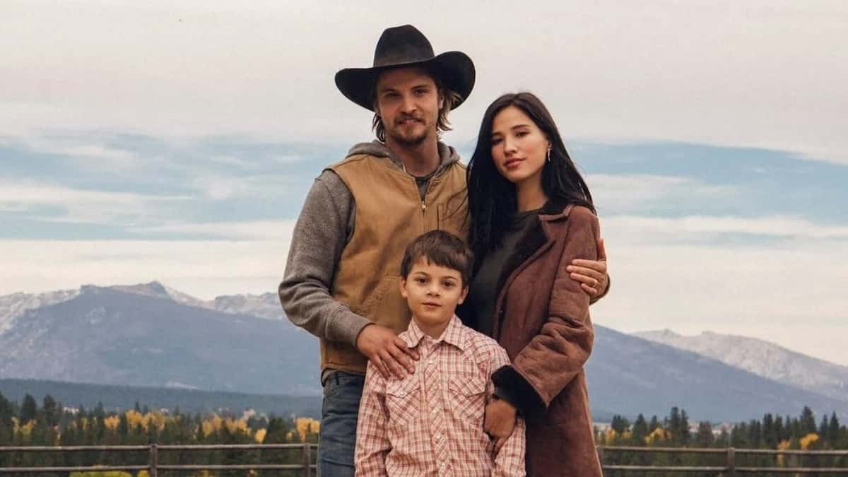 Kayce, Monica, and Tate Dutton in Yellowstone