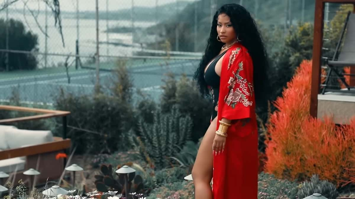 Nick Minaj performs in a music video