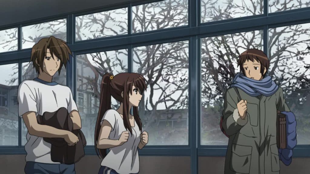 A screenshot from The Disappearance of Haruhi Suzumiya