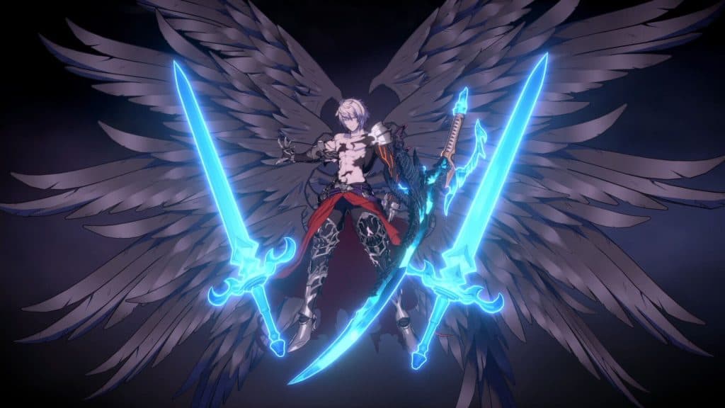 Lucilius with floating swords