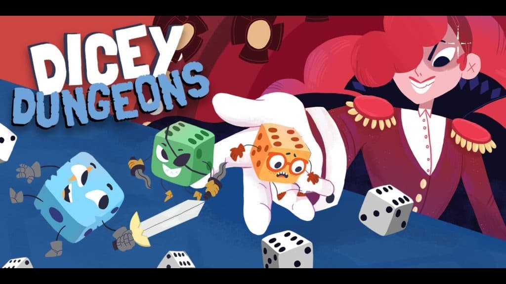 An image of keyart from Dicey Dungeons. 