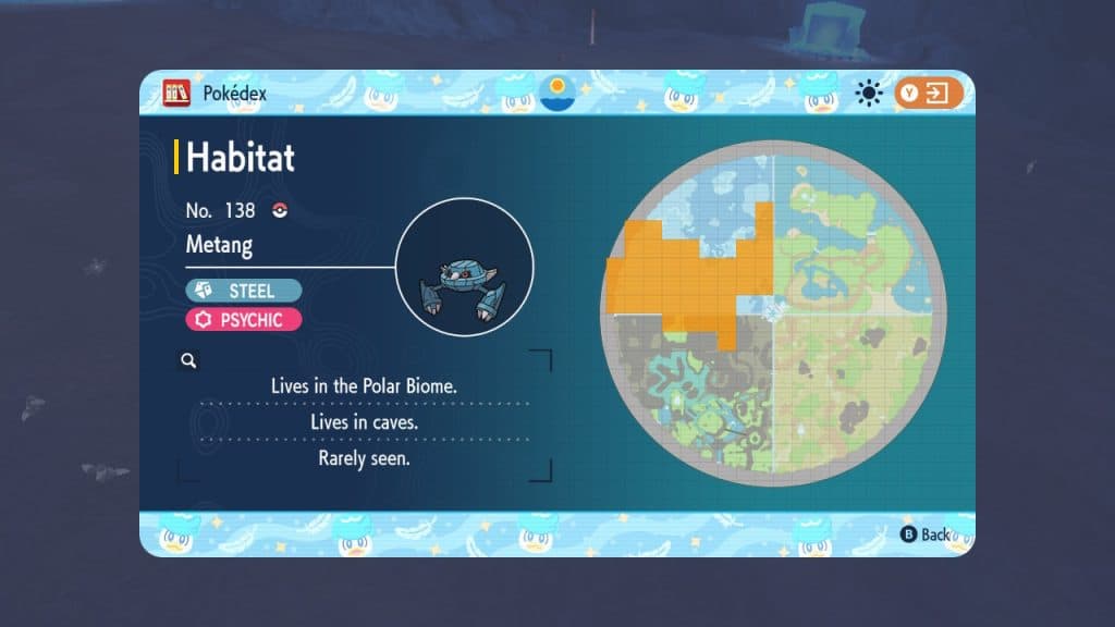 Metang location in Pokemon Scarlet and Violet's Pokedex