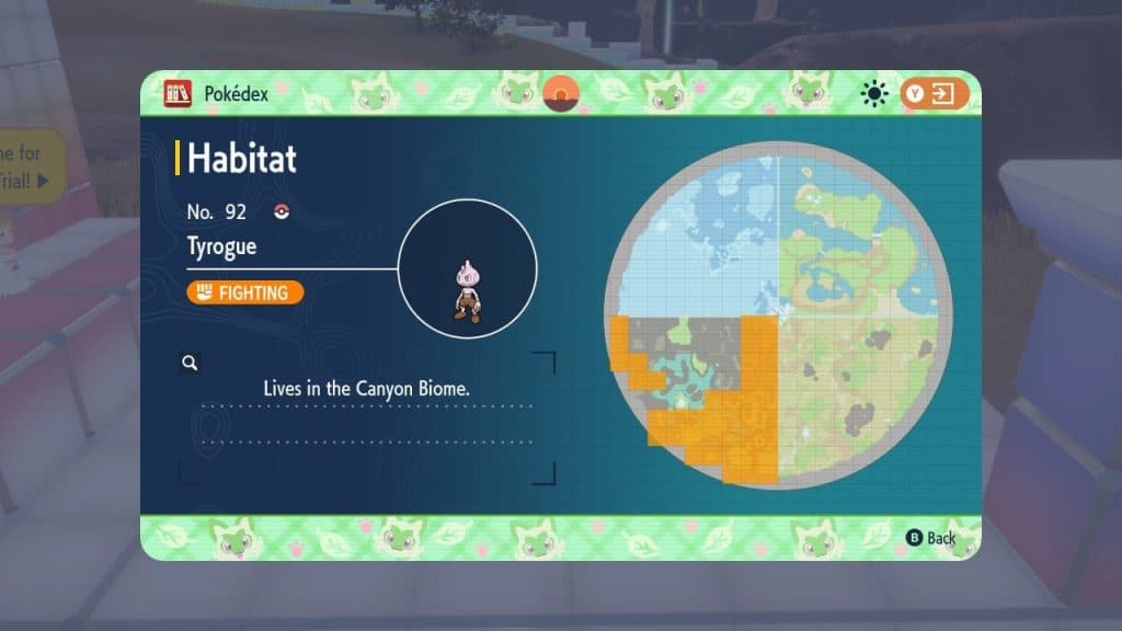 pokemon scarlet violet tyrogue location