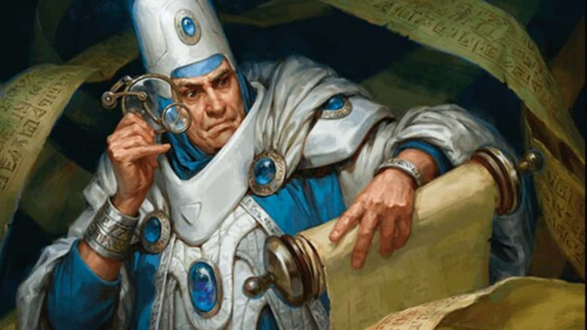 MTG Bruvac holding a long scroll