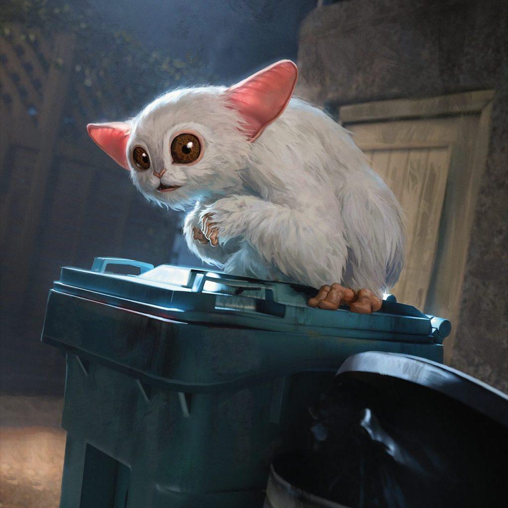 MTG The Meep alien creature standing on bins