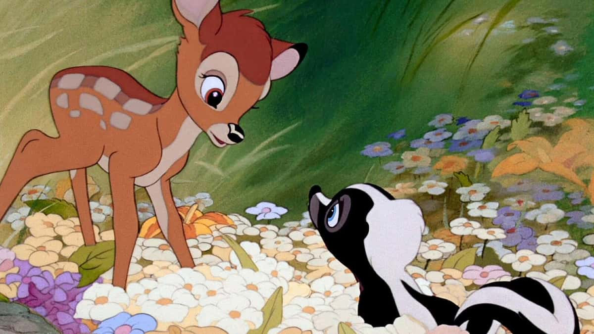 Bambi and flower still